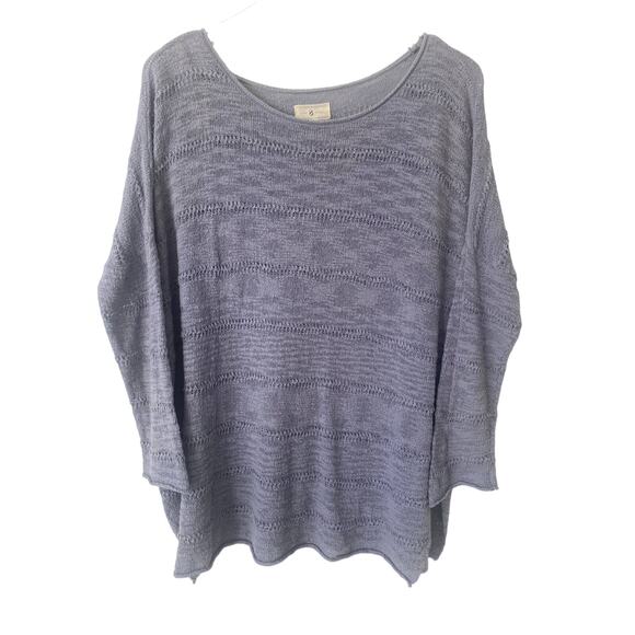 LOU & GREY KNIT OVERSIZED BLUE SWEATER SIZE SMALL - Picture 1 of 7